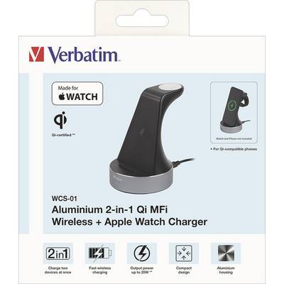 Verbatim WCS-01 2in1 Qi MFi Wireless Apple Watch Charger Multimedia-Technik Zubehör