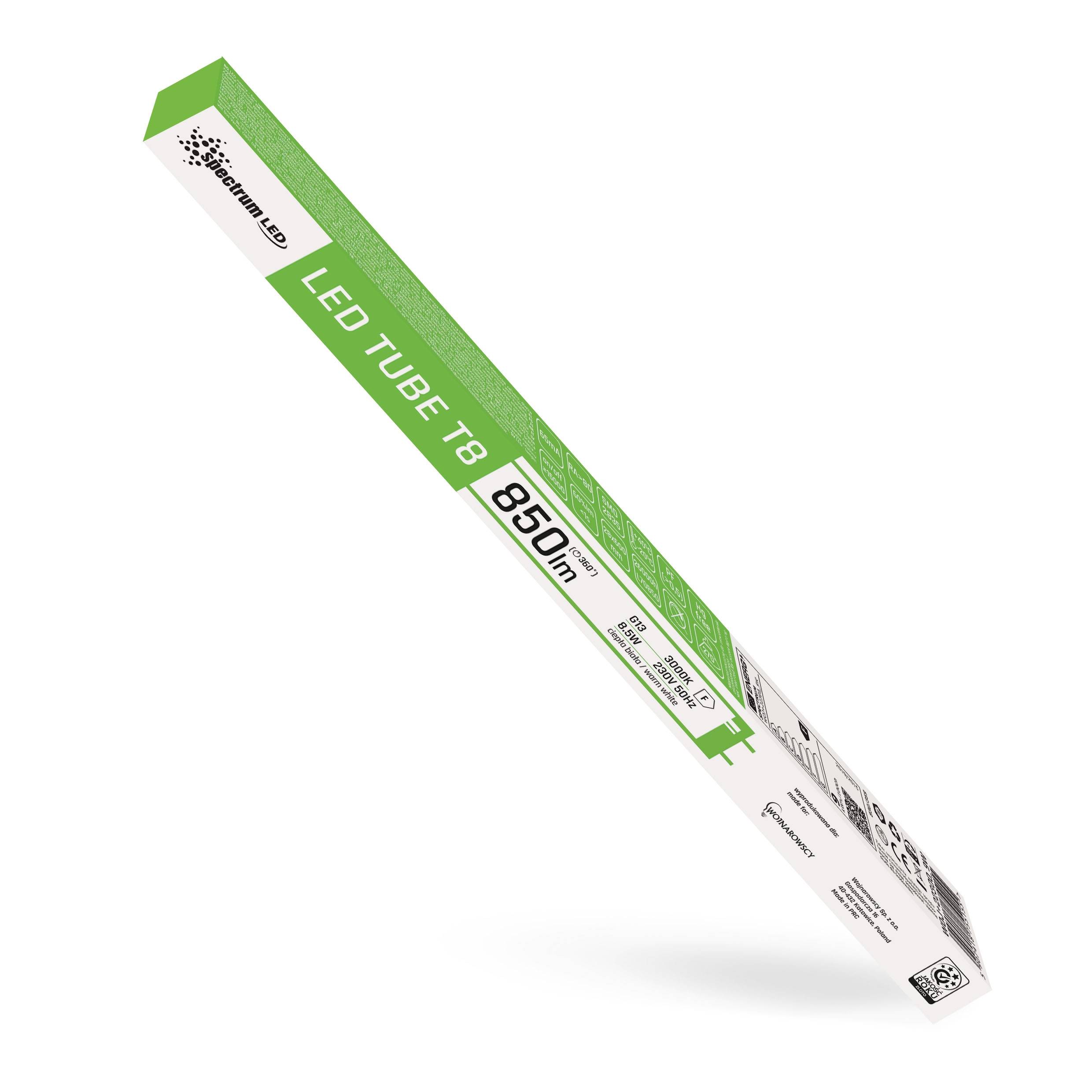 25er Pack Spectrum LED 60cm Röhre G13 Tube Glas T8 Leuchtstoffröhre 8,5W 850lm Warmweiß 3000K