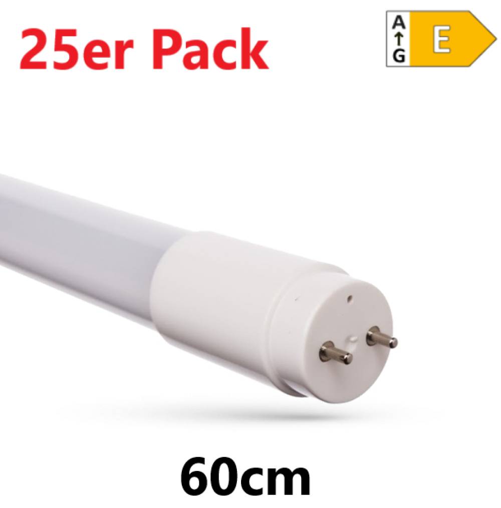 25er Pack Spectrum LED 60cm Röhre G13 Tube Glas T8 Leuchtstoffröhre 8,5W 900lm Neutralweiß 4000K