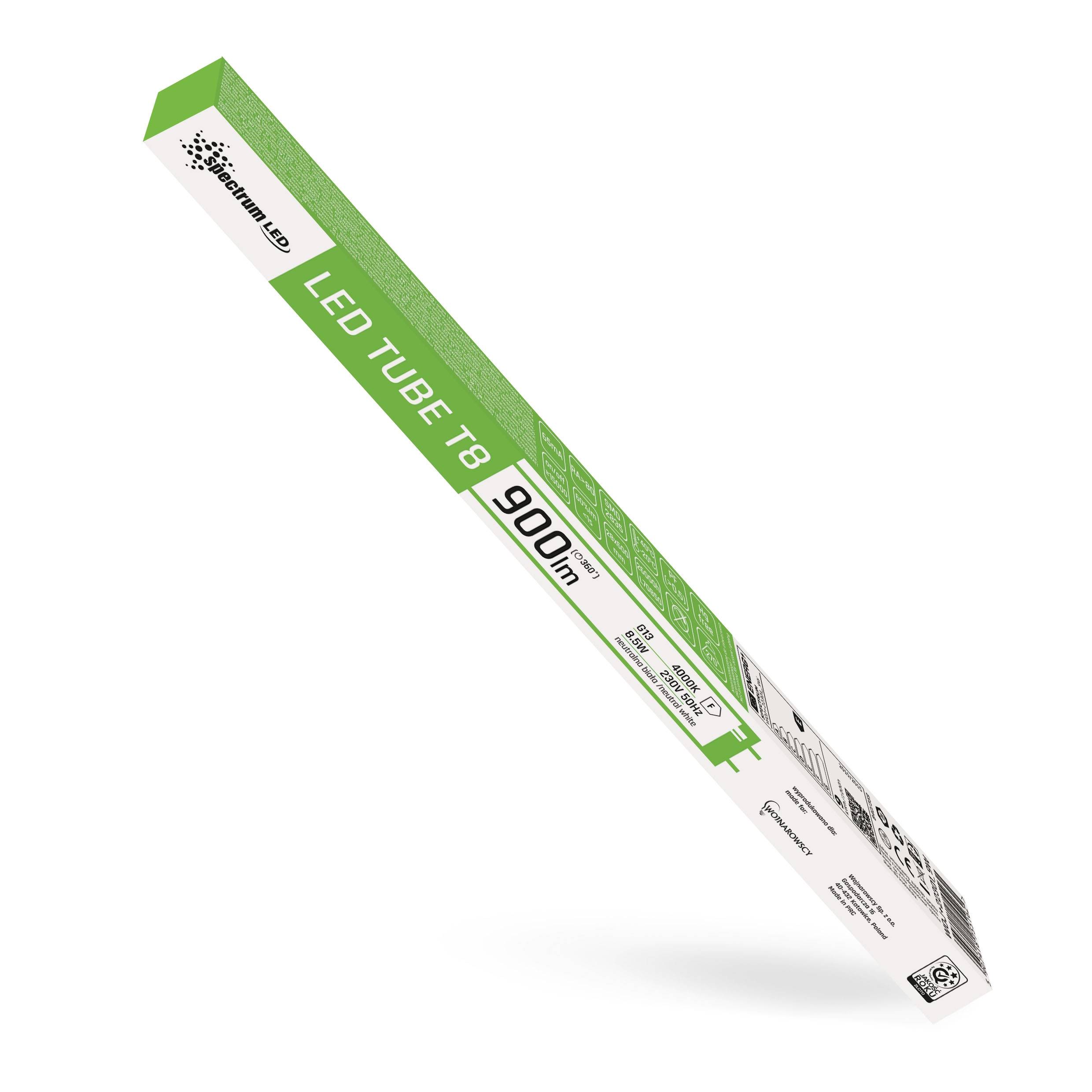 25er Pack Spectrum LED 60cm Röhre G13 Tube Glas T8 Leuchtstoffröhre 8,5W 900lm Neutralweiß 4000K