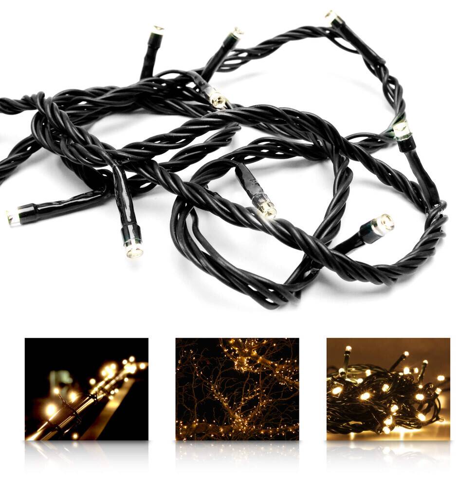 LED Universum LED Lichterkette warmweiß von - 80m Länge, 1000LEDs, 3m Zuleitung