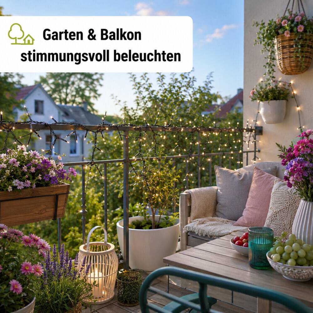 LED Universum LED Lichterkette warmweiß von - 80m Länge, 1000LEDs, 3m Zuleitung