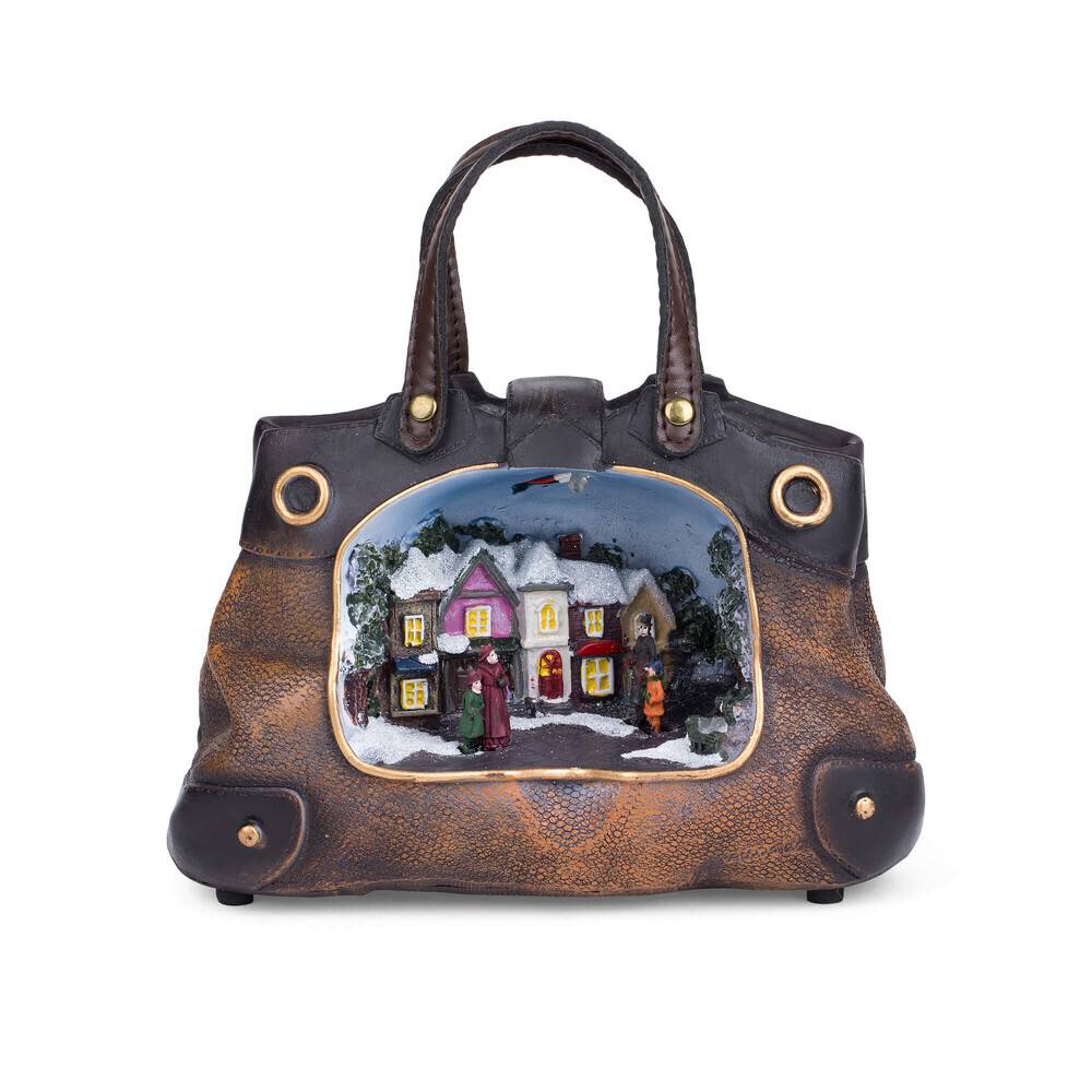 LED Universum LED Deko Handtasche Winterdorf Batteriebetrieben Dekoration Weihnachten