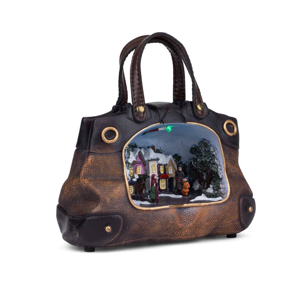 LED Universum LED Deko Handtasche Winterdorf Batteriebetrieben Dekoration Weihnachten