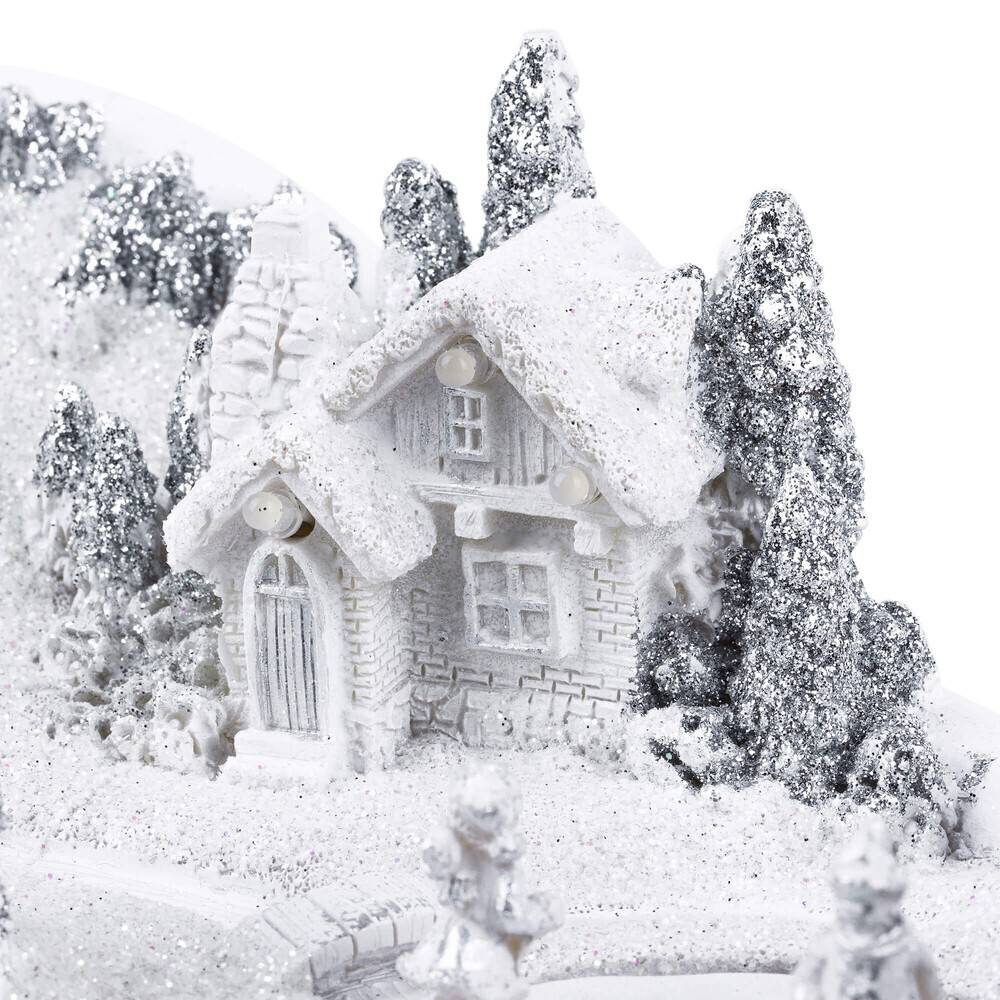 LED Universum LED Deko Badewanne Bath Tub mit weihnachtlicher Szenerie batteriebetrieben Epoxy Resin Figur Tisch & Fenster Dekoration