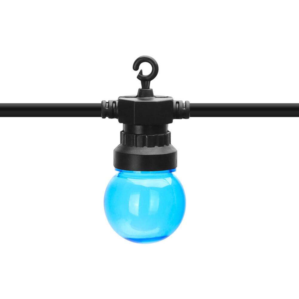 LED Universum LED Deko-Party-Lichterkette 10 Lampen bunt 8m 24V 6W mit Steckernetzteil IP44 RGBY