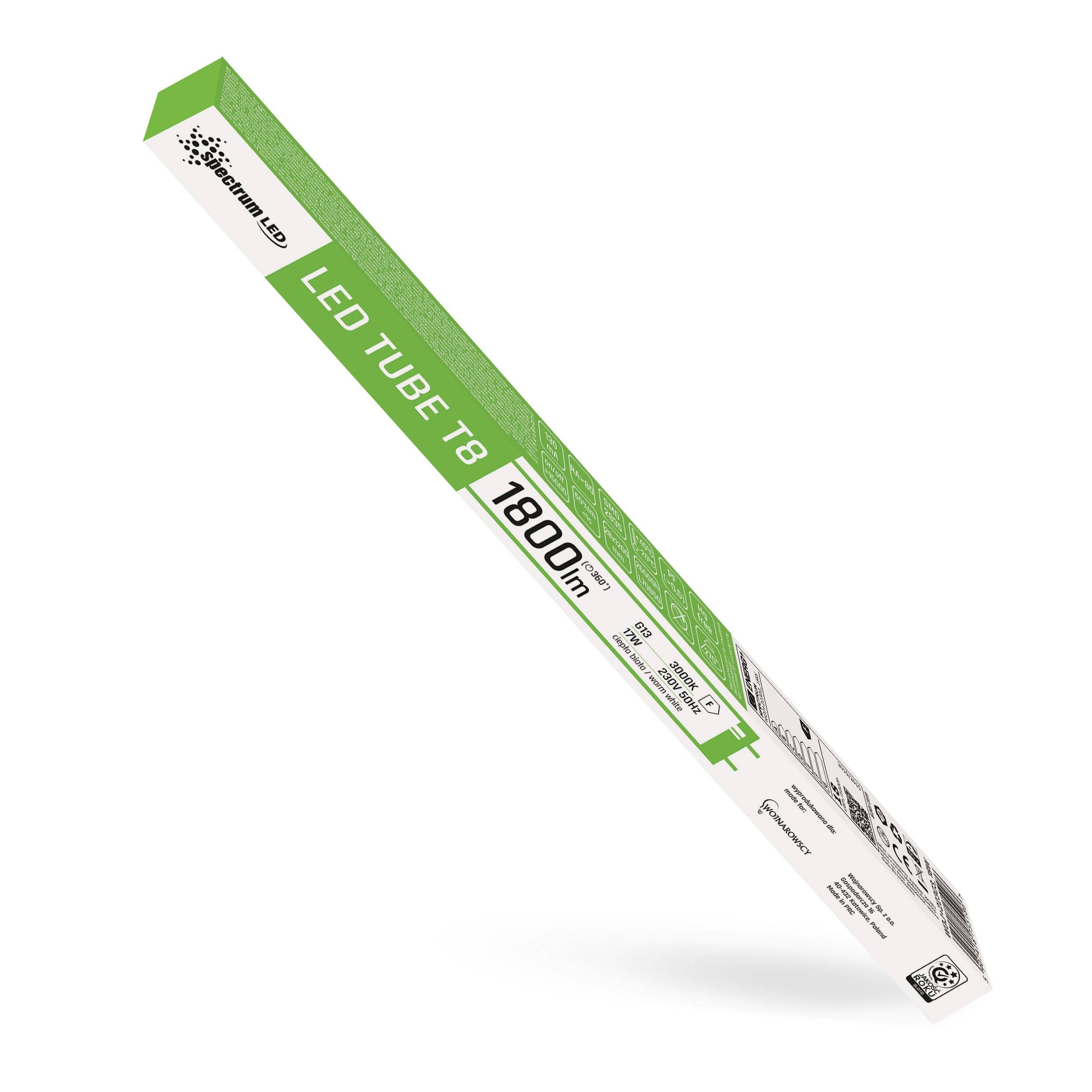 25er Pack Spectrum LED 120cm Röhre G13 Tube Glas T8 Leuchtstoffröhre 17W 1800lm Warmweiß 3000K