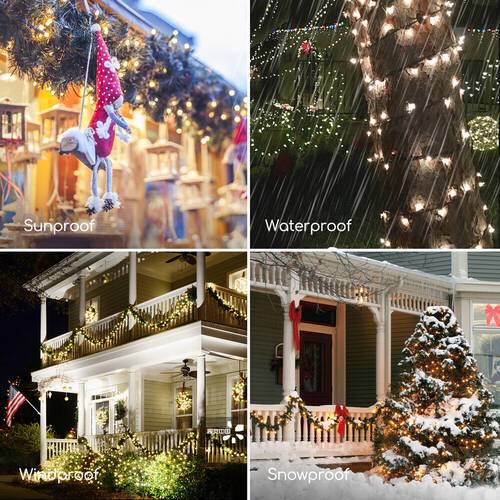 LED Universum LED Lichterkette 500 LEDs 10m (5m beleuchtet +5m Zuleitung) 24V 7,5W warmweiß mit Steckernetzteil IP44 2400K