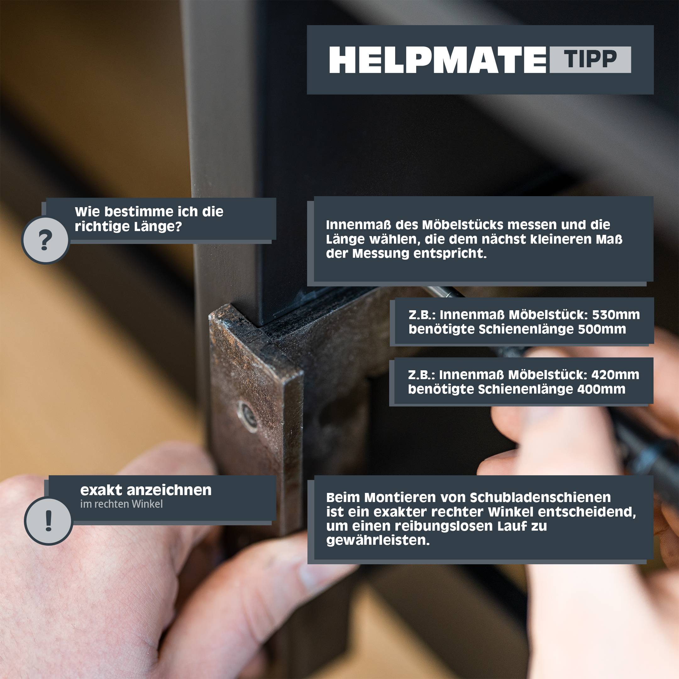 HELPMATE Kugelvollauszug, PTO, 500 mm