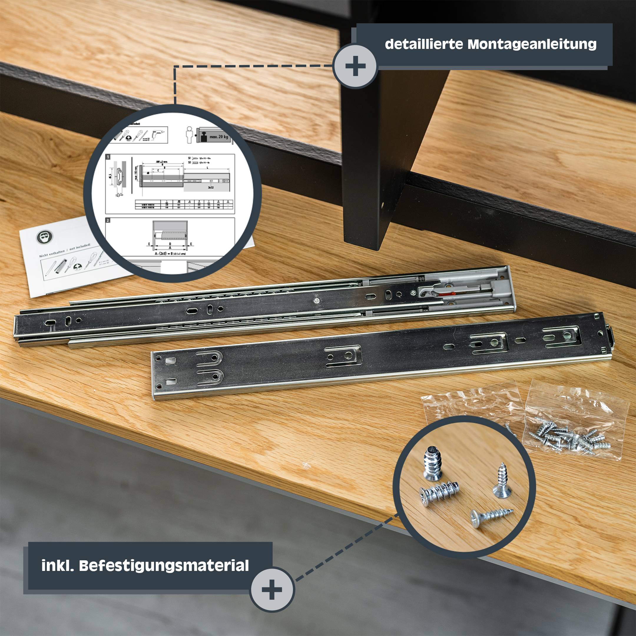 HELPMATE Kugelvollauszug, PTO, 500 mm