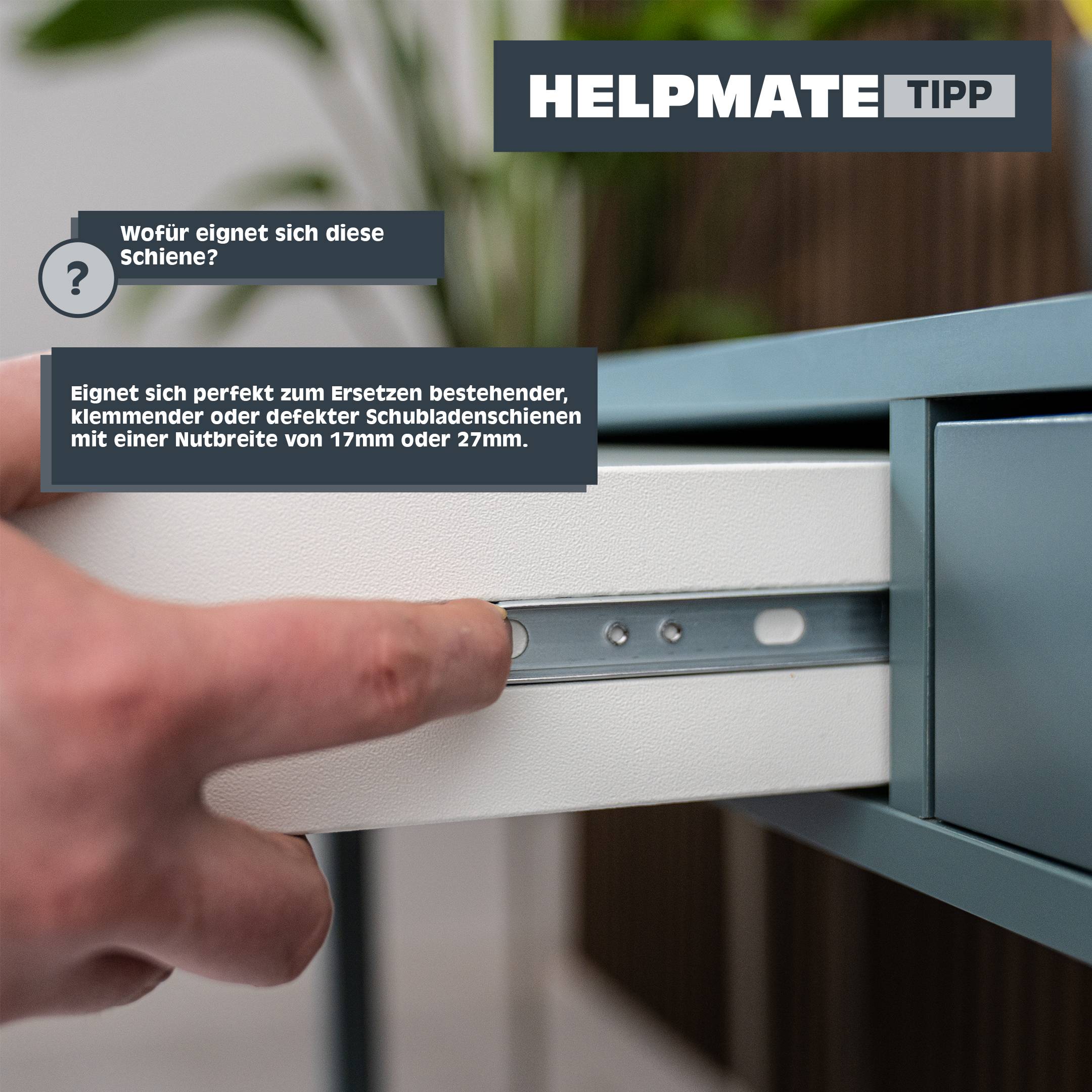 HELPMATE Kugelauszug, TA, L:246, Nut: 27 mm