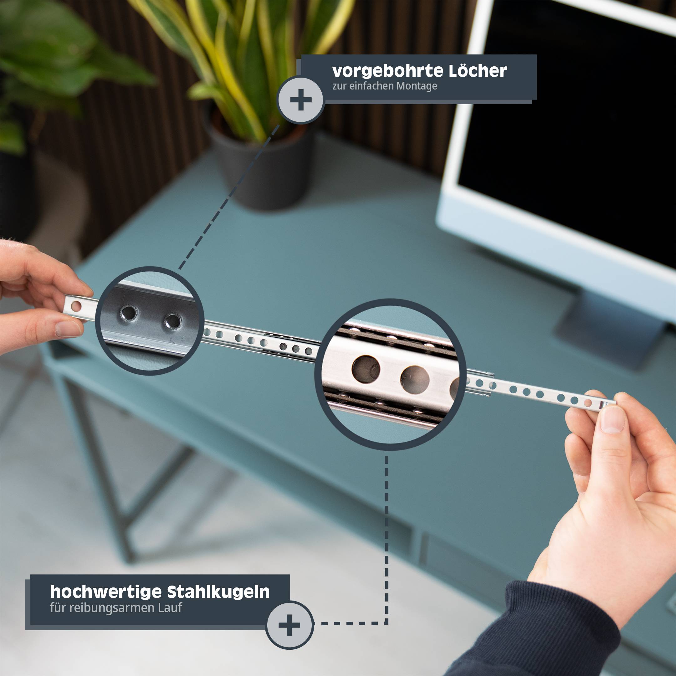 HELPMATE Kugelauszug, TA, L:246, Nut: 27 mm