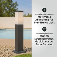 LED Universum - Sockelleuchte "FREDDY" anthrazit 50cm eckig LED Universum - Sockelleuchte "FREDDY" anthrazit 50cm eckig