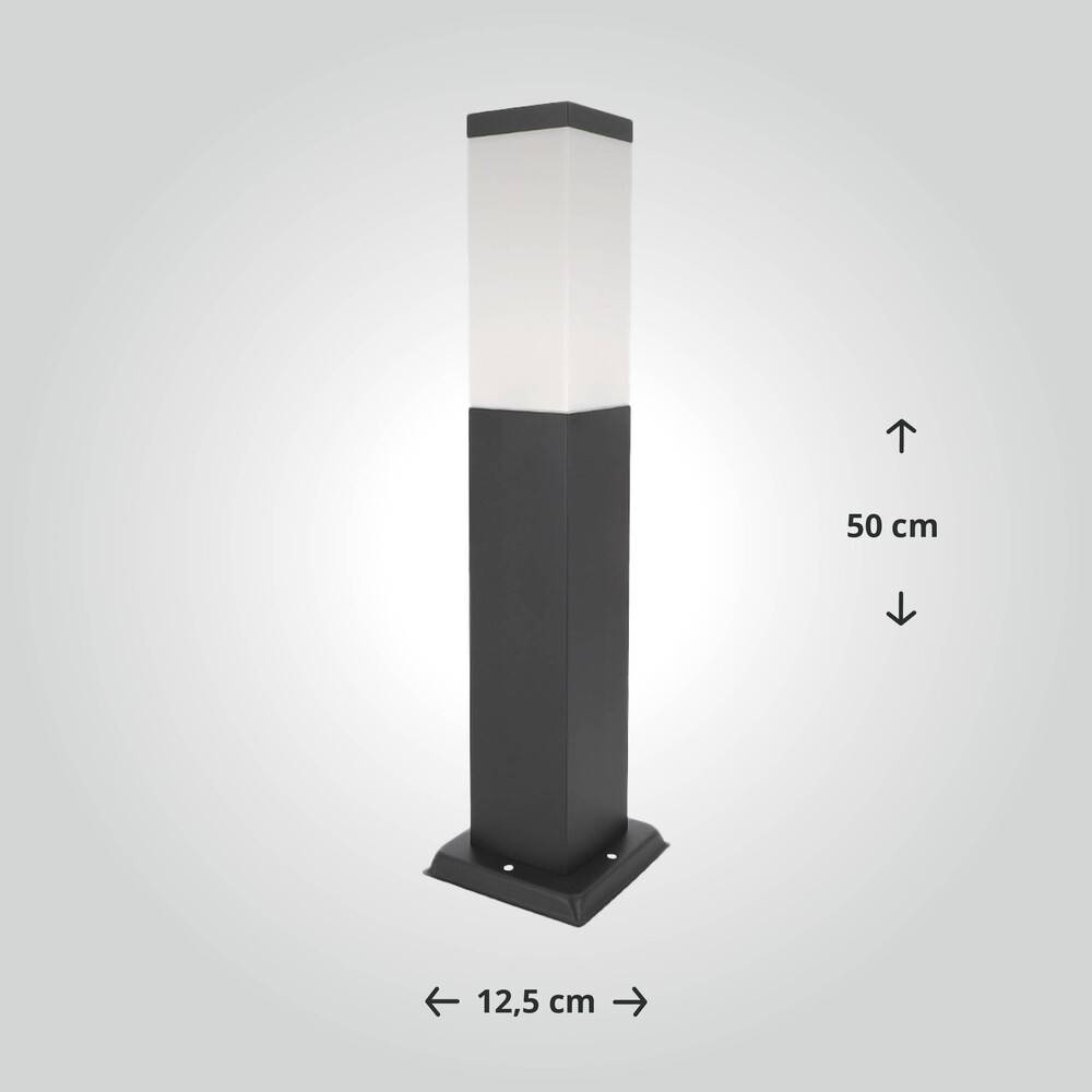 LED Universum - Sockelleuchte "FREDDY" anthrazit 50cm eckig