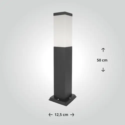 LED Universum - Sockelleuchte "FREDDY" anthrazit 50cm eckig LED Universum - Sockelleuchte "FREDDY" anthrazit 50cm eckig