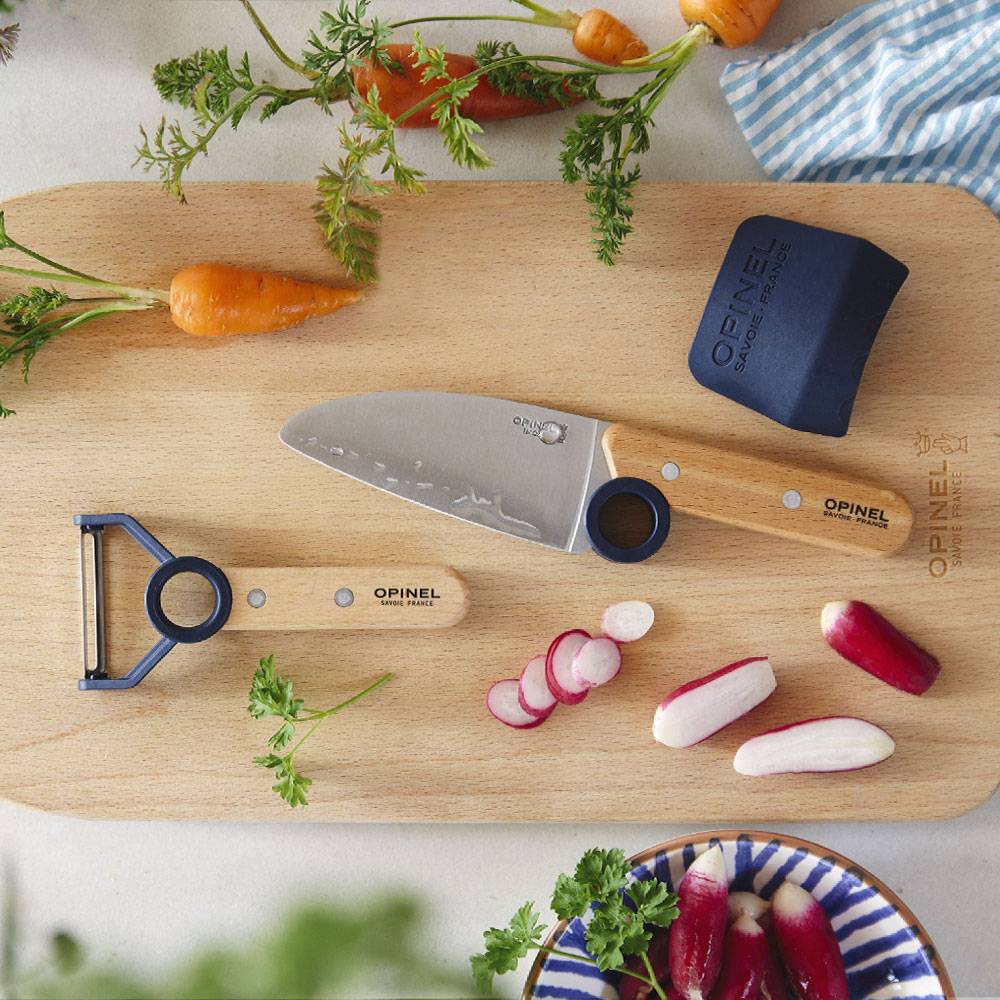 Opinel LE PETIT CHEF Kinder Küchen-Set 3 teilig - Blau