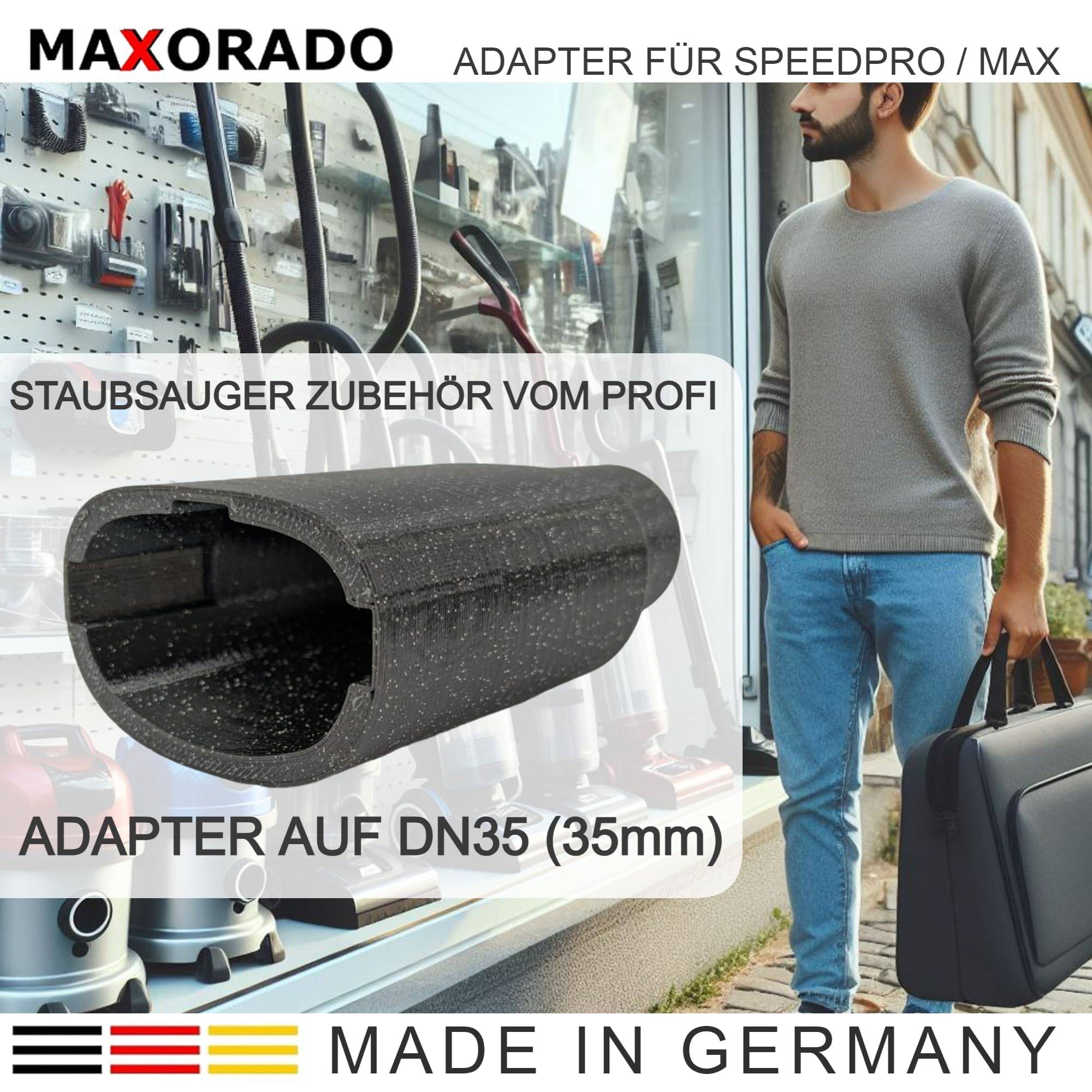 Staubsauger 35mm Adapter passend für Philips Speedpro Max Aqua Ersatzteil Zubehör Ersatzteile Anschluss 35 mm DN35 Rohrdurchmesser