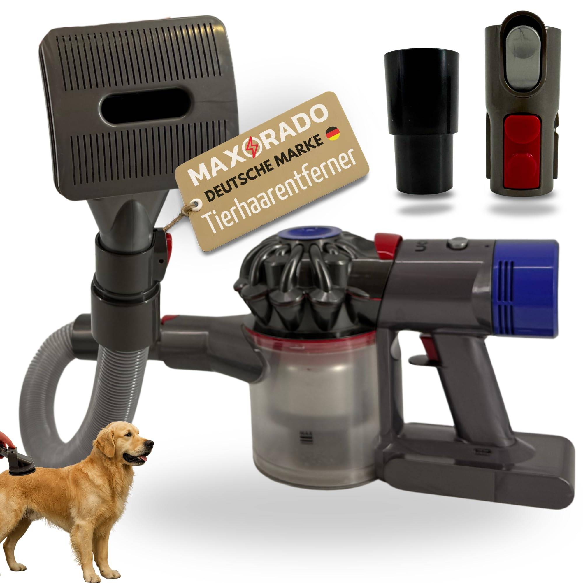 Tierhaar Fellbürste mit Schlauch Staubsauger Fellpflege Set Hund Katze für Dyson V6 V7 V8 V10 V11 V12 V15