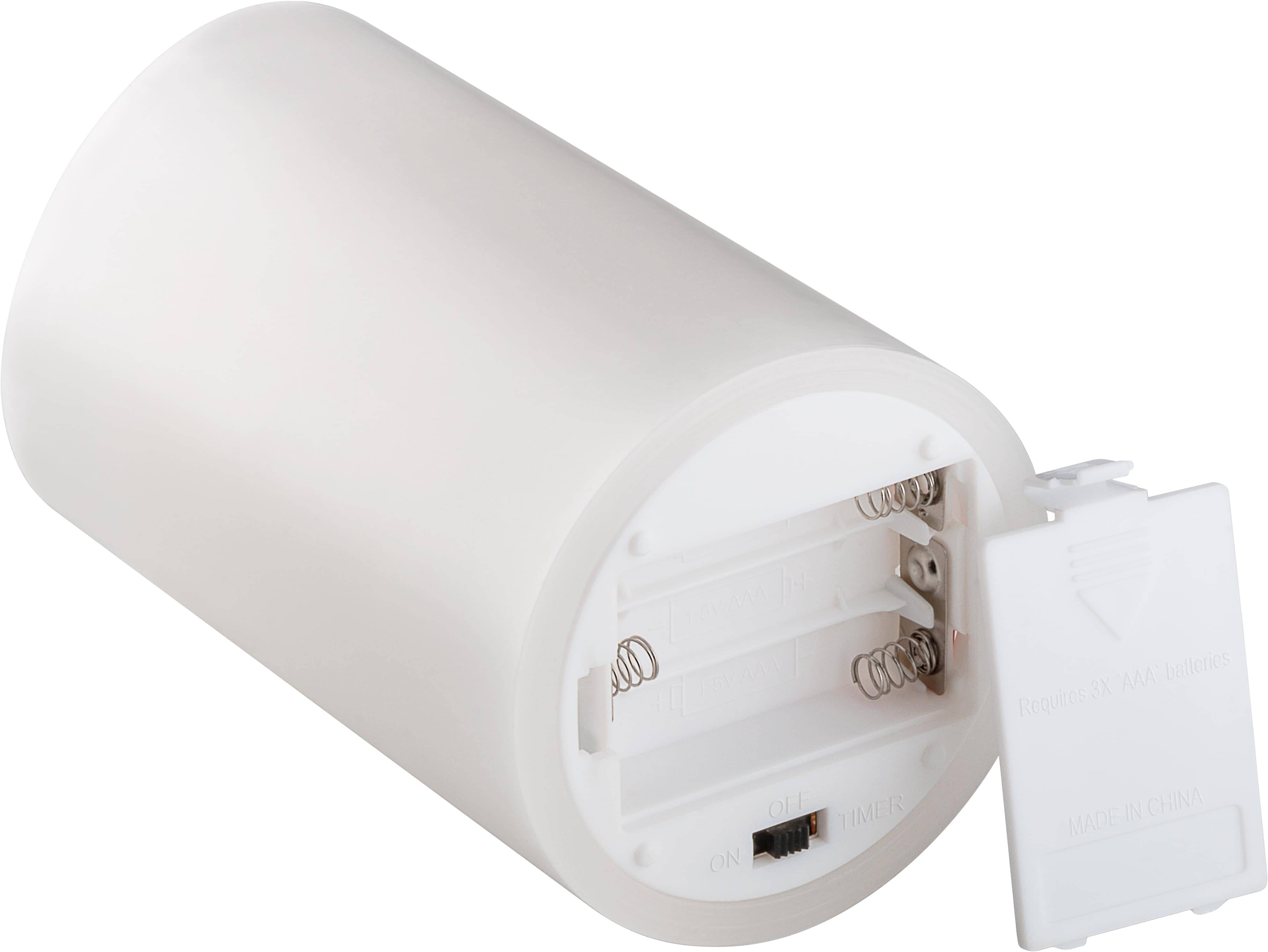 GOOBAY LED-Echtwachskerzen, Timerfunktion, 4 Stück, warmweiß, weiß