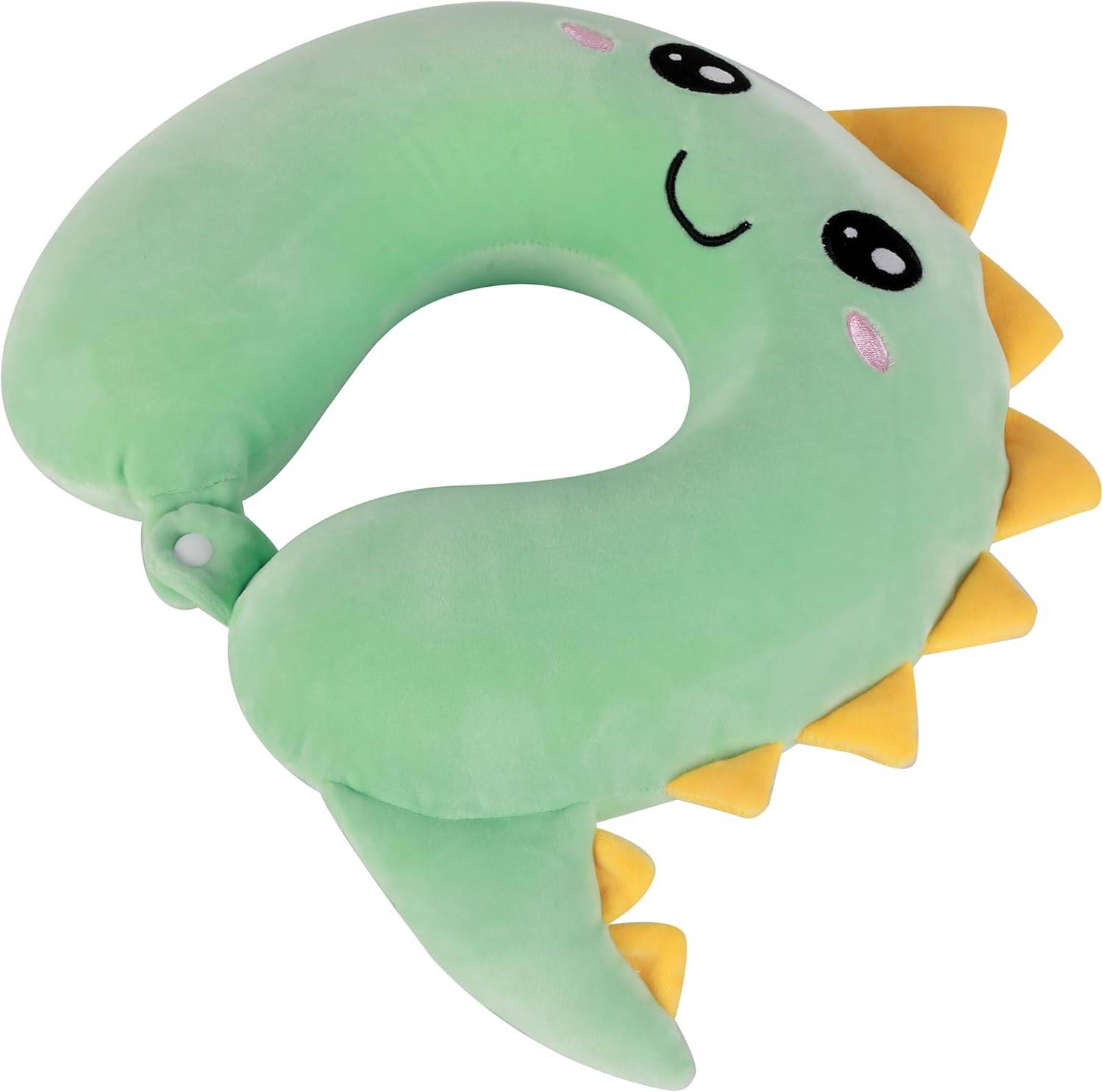 I-TOTAL® Reisekissen Nackenkissen weich für Nackenstützen Motiv Dino