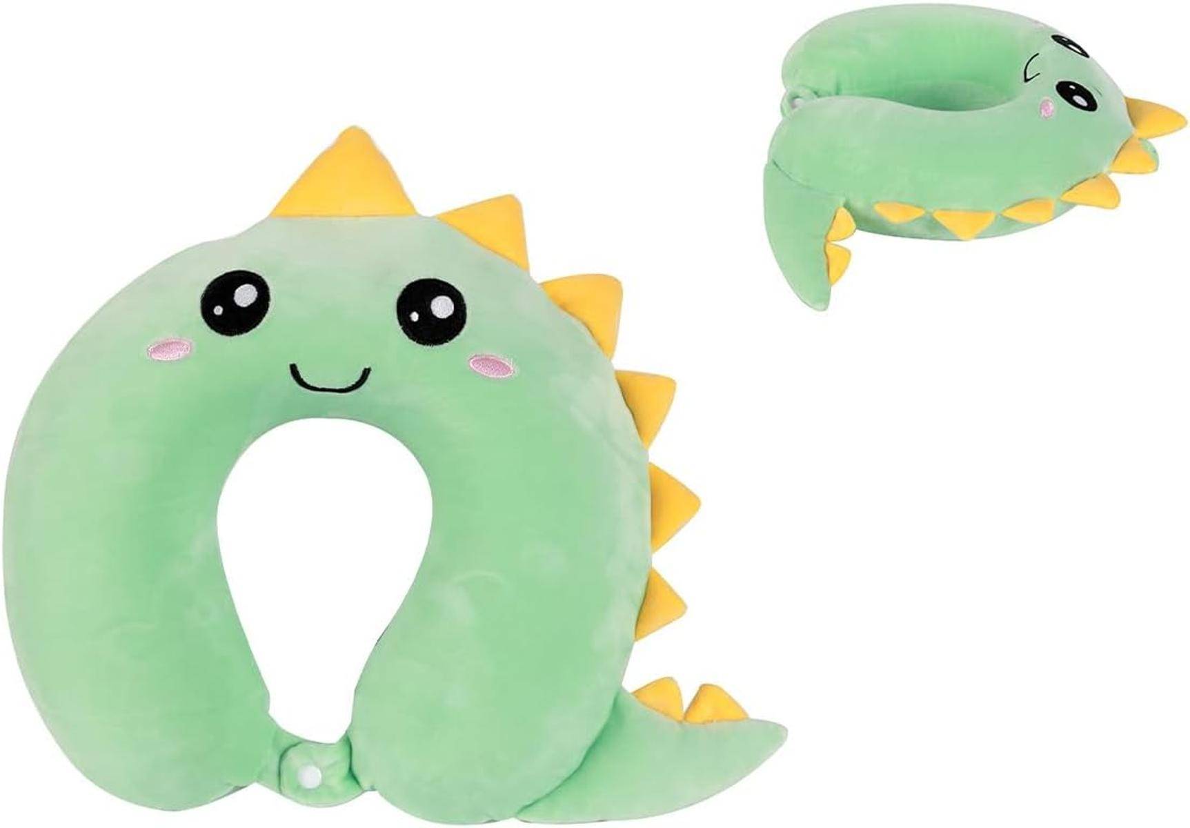 I-TOTAL® Reisekissen Nackenkissen weich für Nackenstützen Motiv Dino