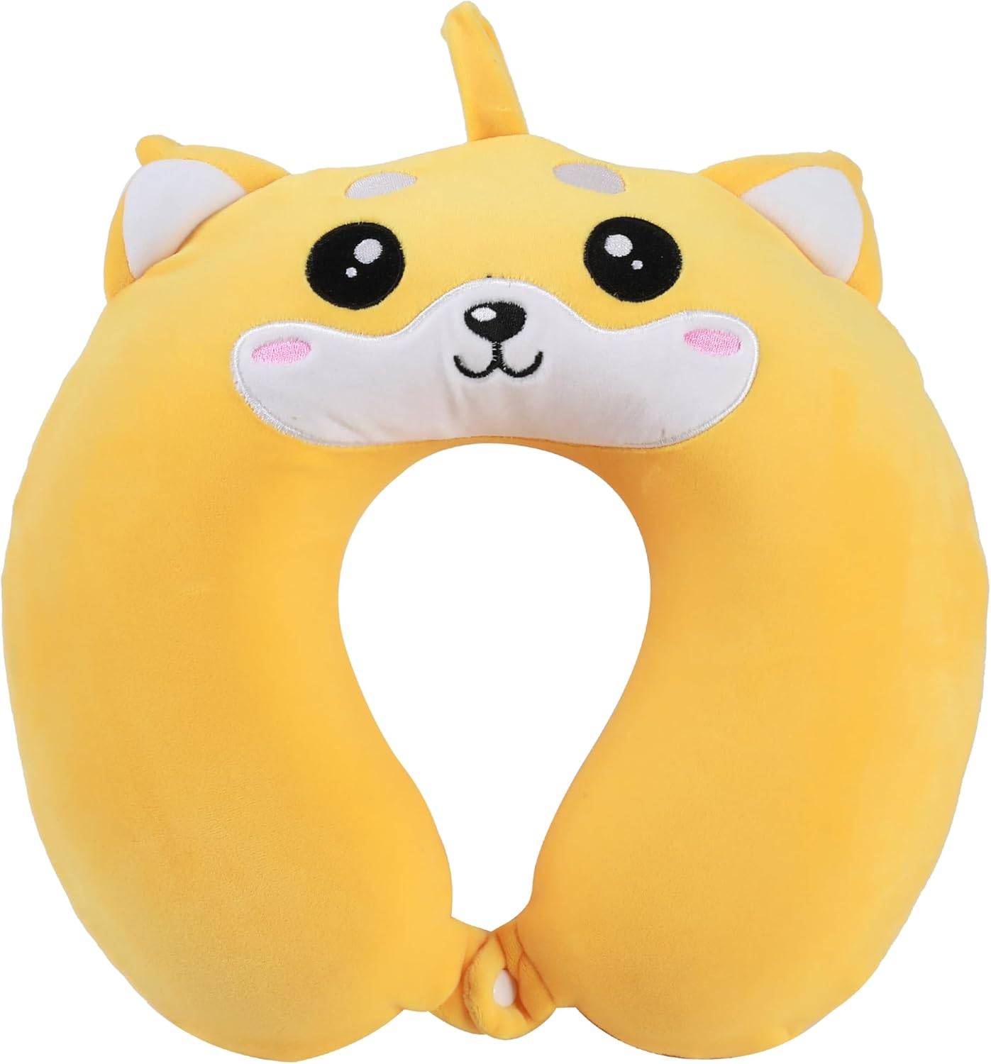 I-TOTAL® Reisekissen Nackenkissen weich für Nackenstützen Motiv Shiba