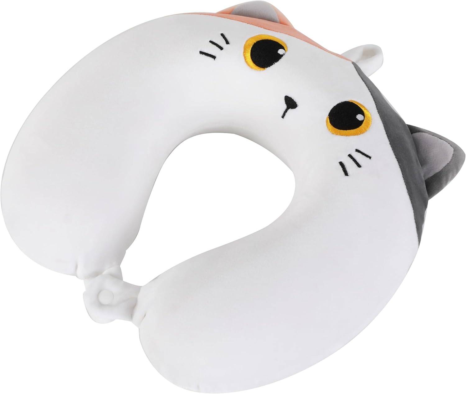 I-TOTAL® Reisekissen Nackenkissen weich für Nackenstützen Motiv orange Katze