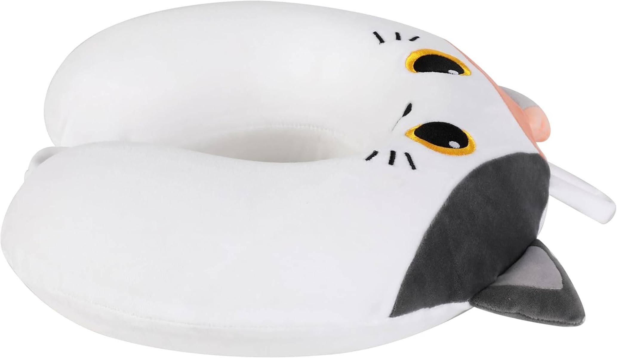 I-TOTAL® Reisekissen Nackenkissen weich für Nackenstützen Motiv orange Katze