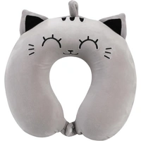 I-TOTAL® Reisekissen Nackenkissen weich für Nackenstützen Motiv graue Katze I-TOTAL® Reisekissen Nackenkissen weich für Nackenstützen Motiv graue Katze
