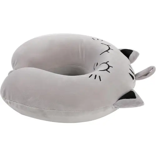 I-TOTAL® Reisekissen Nackenkissen weich für Nackenstützen Motiv graue Katze I-TOTAL® Reisekissen Nackenkissen weich für Nackenstützen Motiv graue Katze