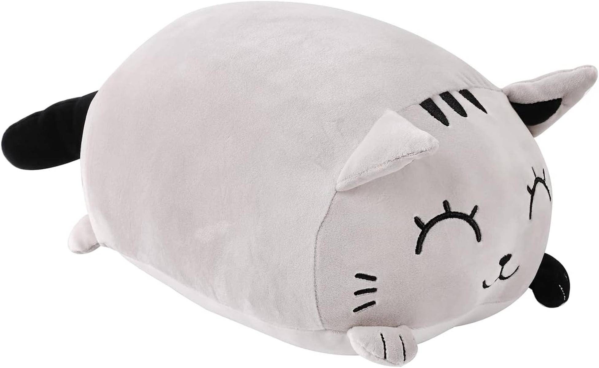 I-TOTAL® Dekoratives Kissen für Bett Sofa Bequem und kuschelig graue Katze