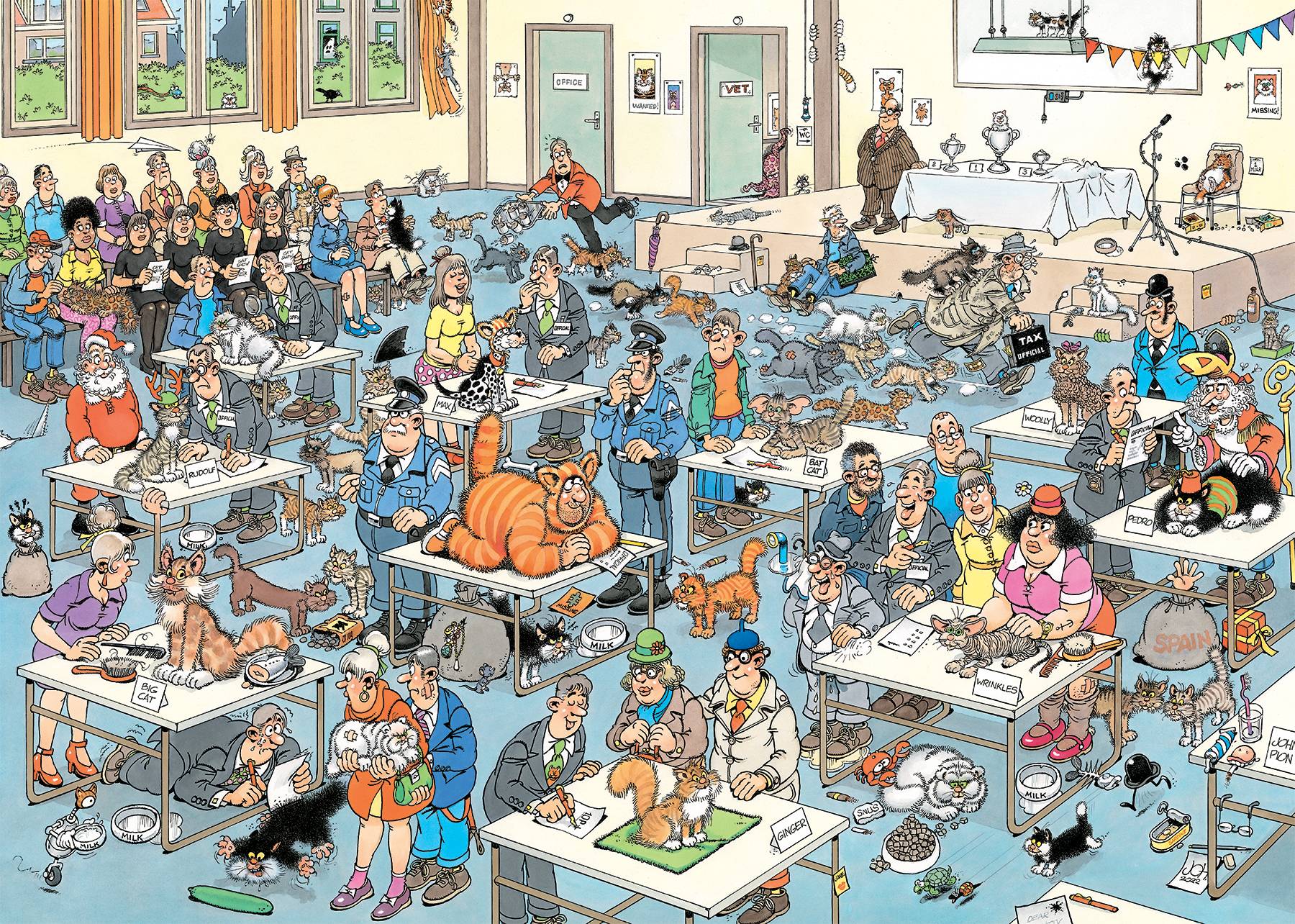 Jan van Haasteren, Die Katzenshow, 1000 Teile Puzzle