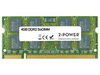 Ein 4GB DDR2 SO-DIMM Laptop-Speichermodul mit grüner Leiterplatte und vergoldetem Steckkontakt.
