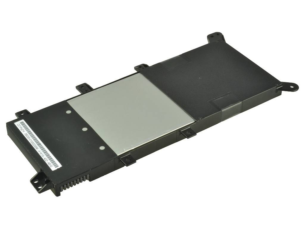 Rechteckiges schwarz-silbernes elektronisches Modul mit Montagelaschen und Steckerkante, isoliert auf weißem Hintergrund dargestellt.