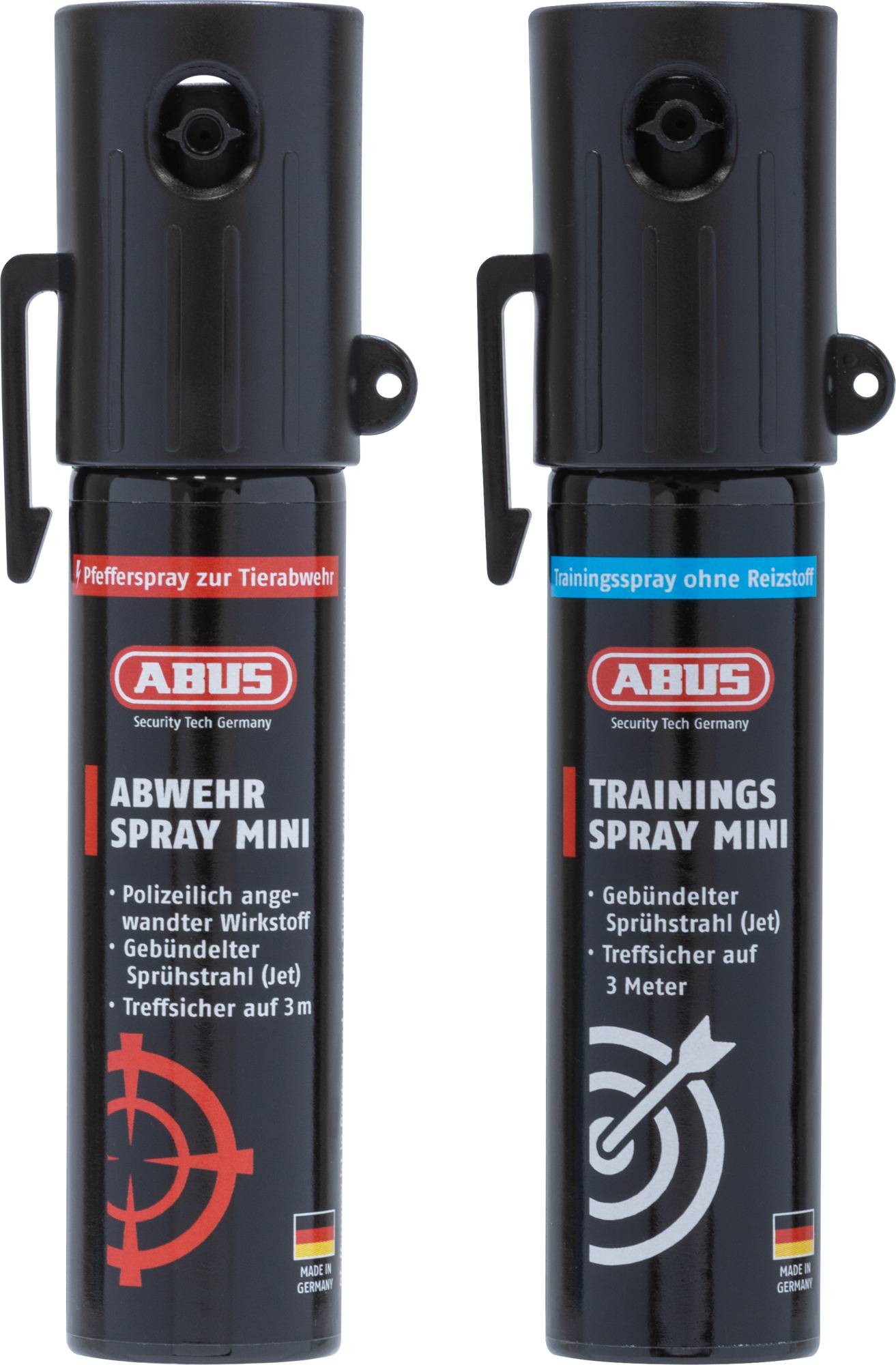 ABUS Abwehrspray Mini Set zur Tierabwehr – Single + Trainingsspray