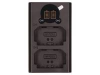 2-power Digital Camera USB Dual Battery Charger - Batterie