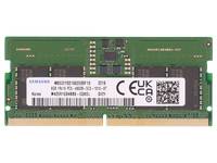 Samsung Laptop-RAM-Modul mit Etikett, Barcode und QR-Code auf einer grünen Leiterplatte