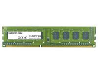 Grünes ComputerRAM-Speichermodul mit vier schwarzen Chips und einem weißen Etikett