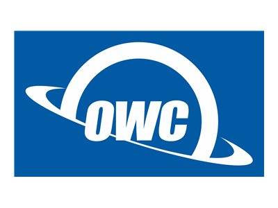 Blaues rechteckiges Logo mit weißen Buchstaben „owc