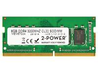 Grünes 2-POWER DDR4 SO-DIMM RAM-Modul, beschriftet mit 8GB 3200MHz CL22, isoliert auf weißem Hintergrund dargestellt.