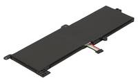 Schwarzer Laptop-Akku mit angefügtem Stromstecker und Befestigungslaschen.