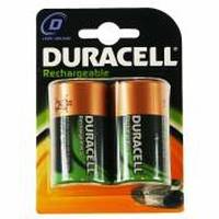 Duracell Wiederaufladbare Batterieset mit zwei AA-Batterien in Blisterverpackung.