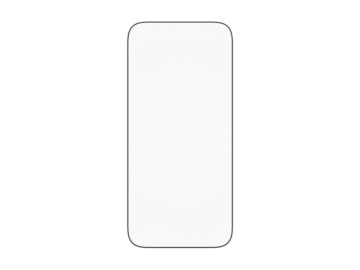 Ein leerer, vertikaler, abgerundeter Rechteck mit einem dezenten Rahmen, der als Platzhalter für einen Smartphone-Bildschirm auf einem weißen Hintergrund dient.