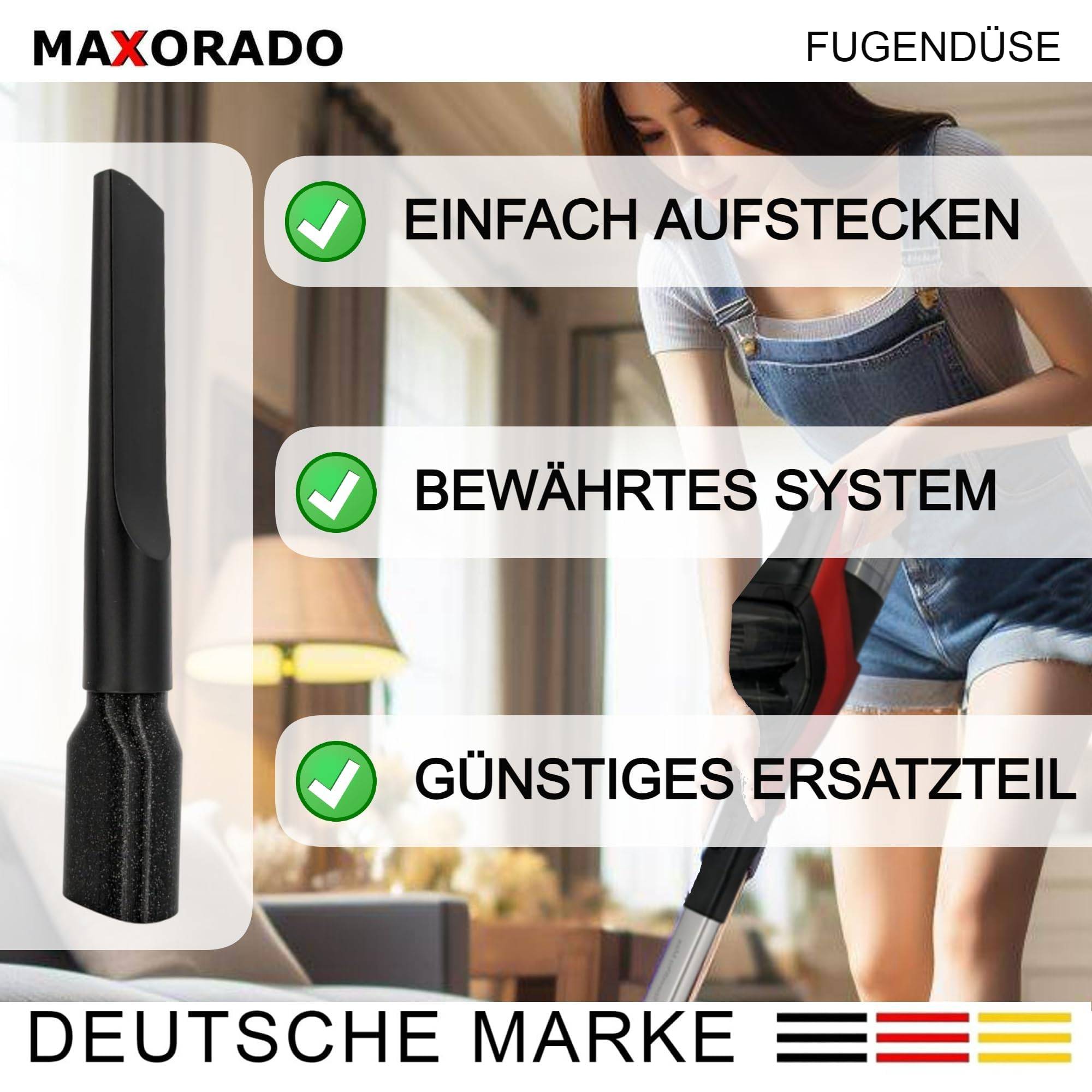 Lange Fugendüse Ersatzteil kompatibel mit Philips Speedpro I Max I Aqua Akkusauger FC8051/01 Bürste Düse Aufsatz Zubehör Staubsauger