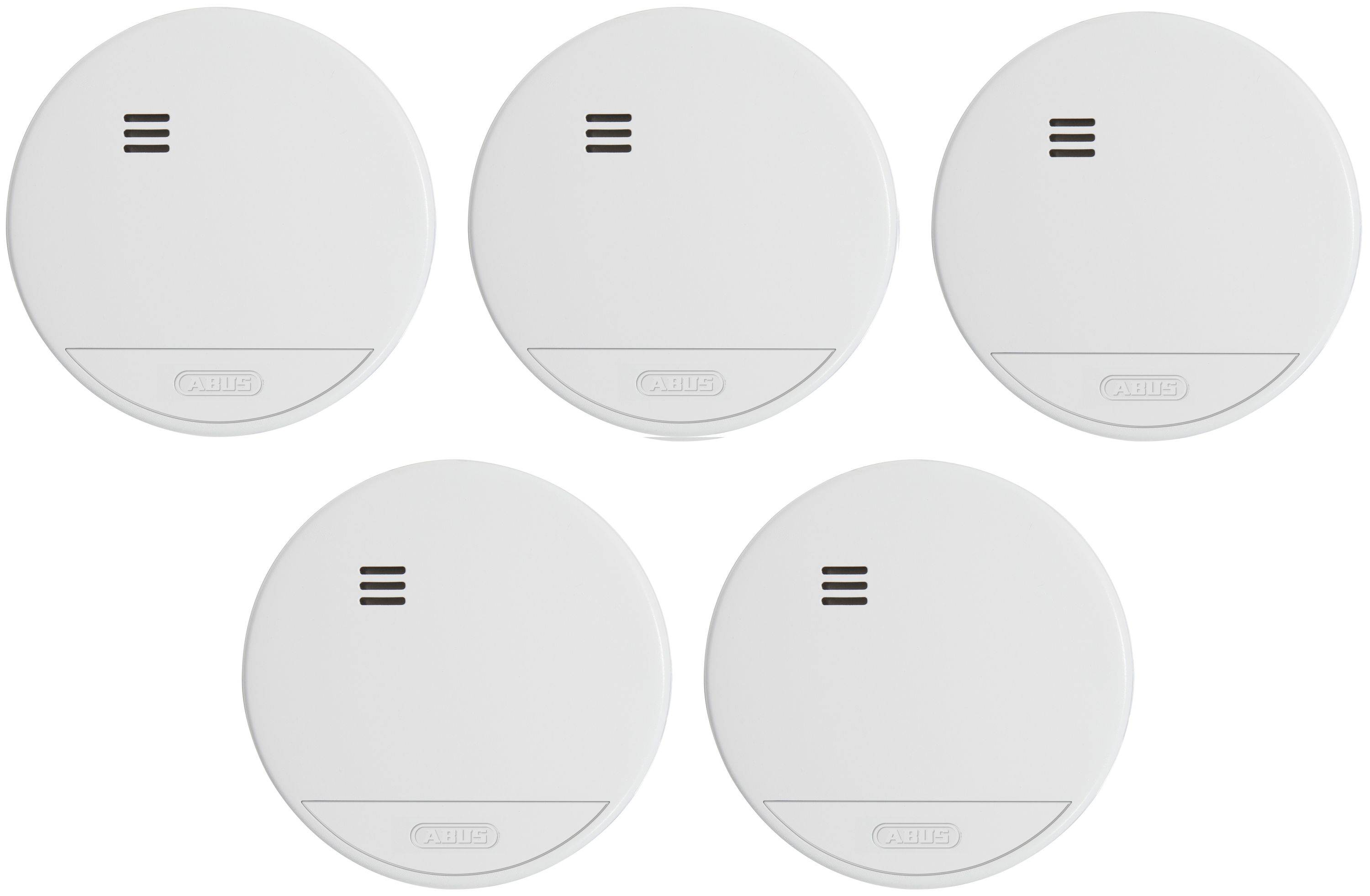 ABUS Rauchwarnmelder RWM150 - 10-Jahres-Batterie - VdS geprüft nach DIN EN 14604- 5er Set
