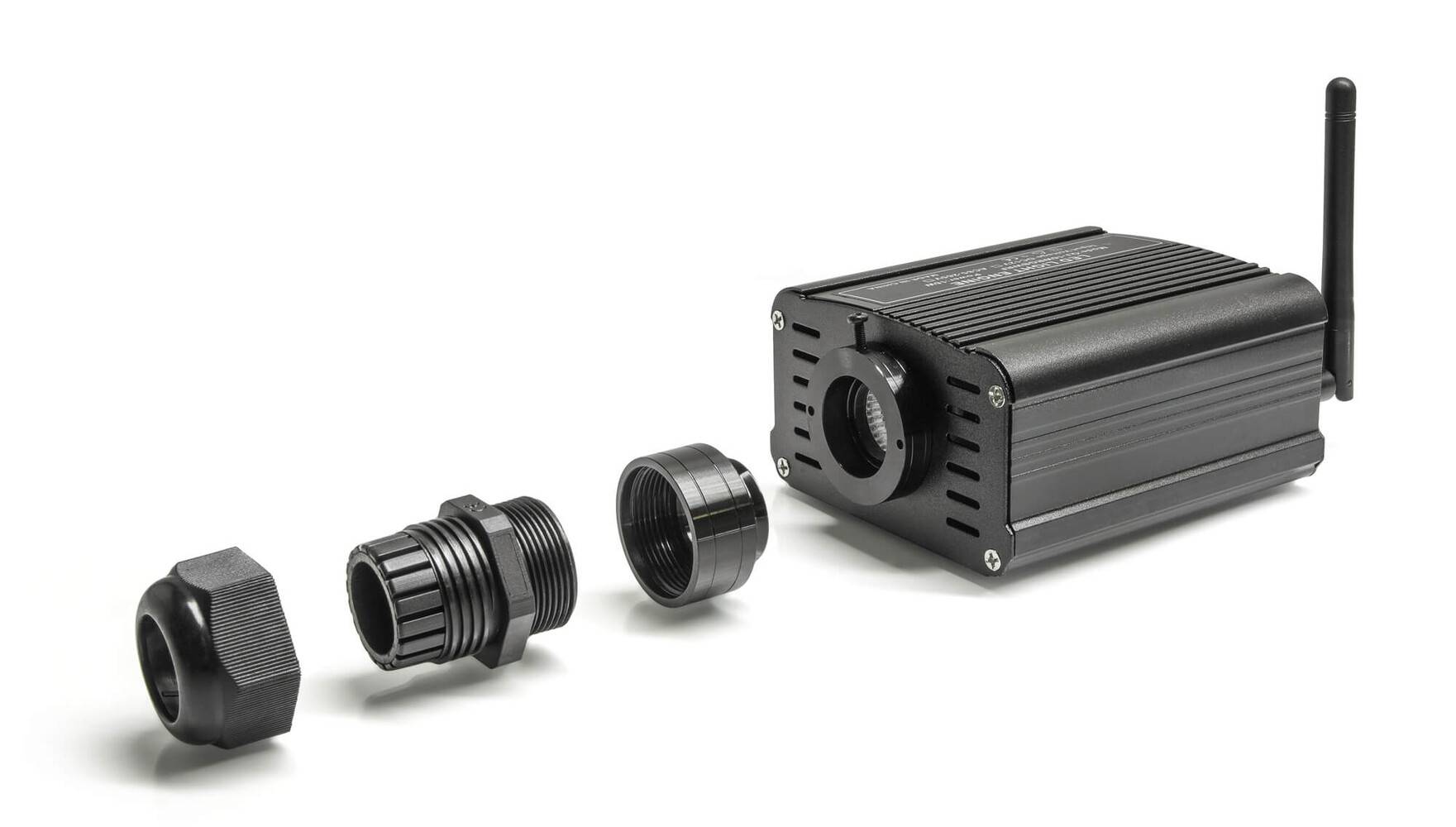 LED Universum LWL-RGBW-Sternenhimmelset mit Funkfernbedienung und Netzteil mit 250 Lichtpunkten, 16W Lichtgenerator für Decken aller Art für Sauna