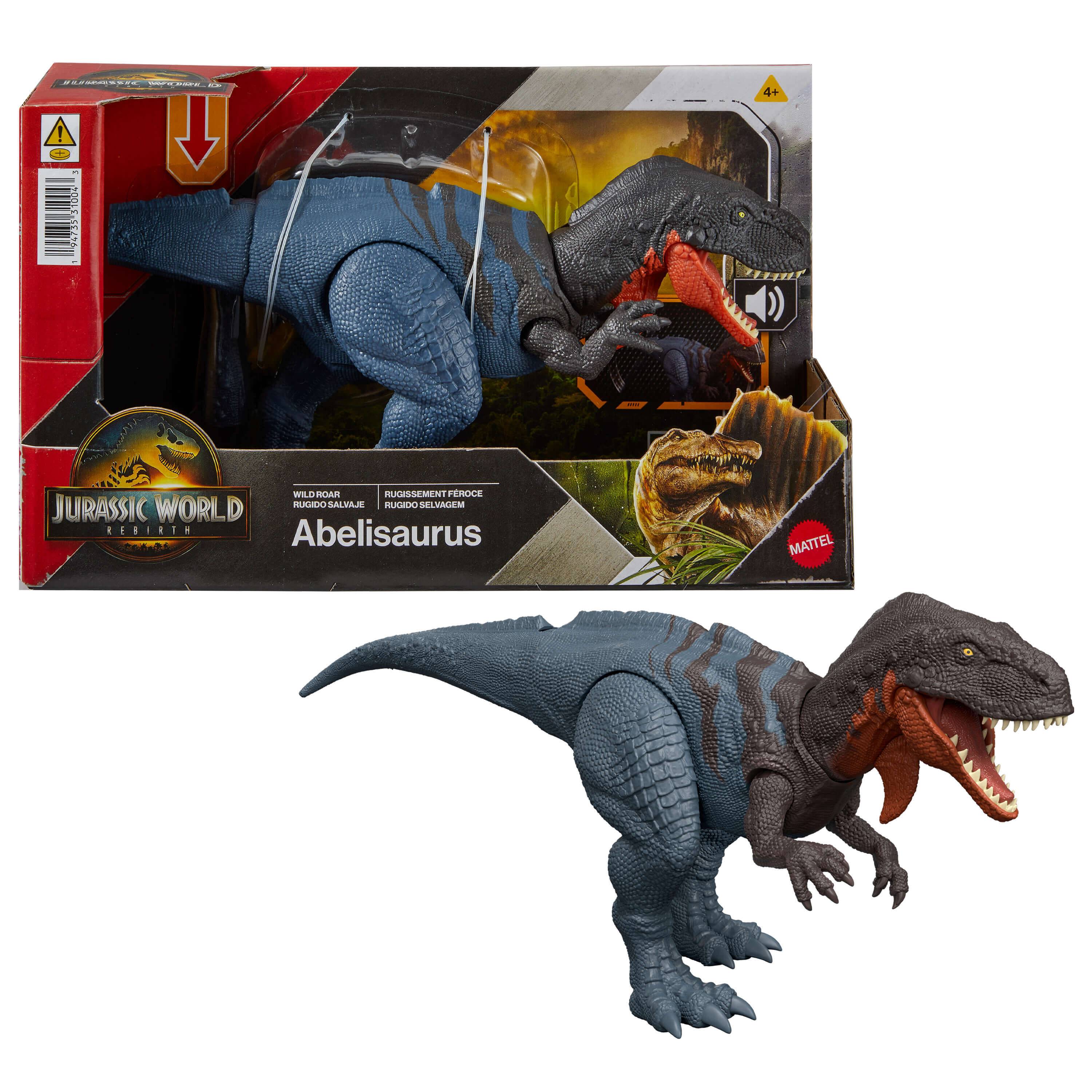 Mattel JGB87; JGB91 - Jurassic World Wild Roar Abelisaurus - % OS %