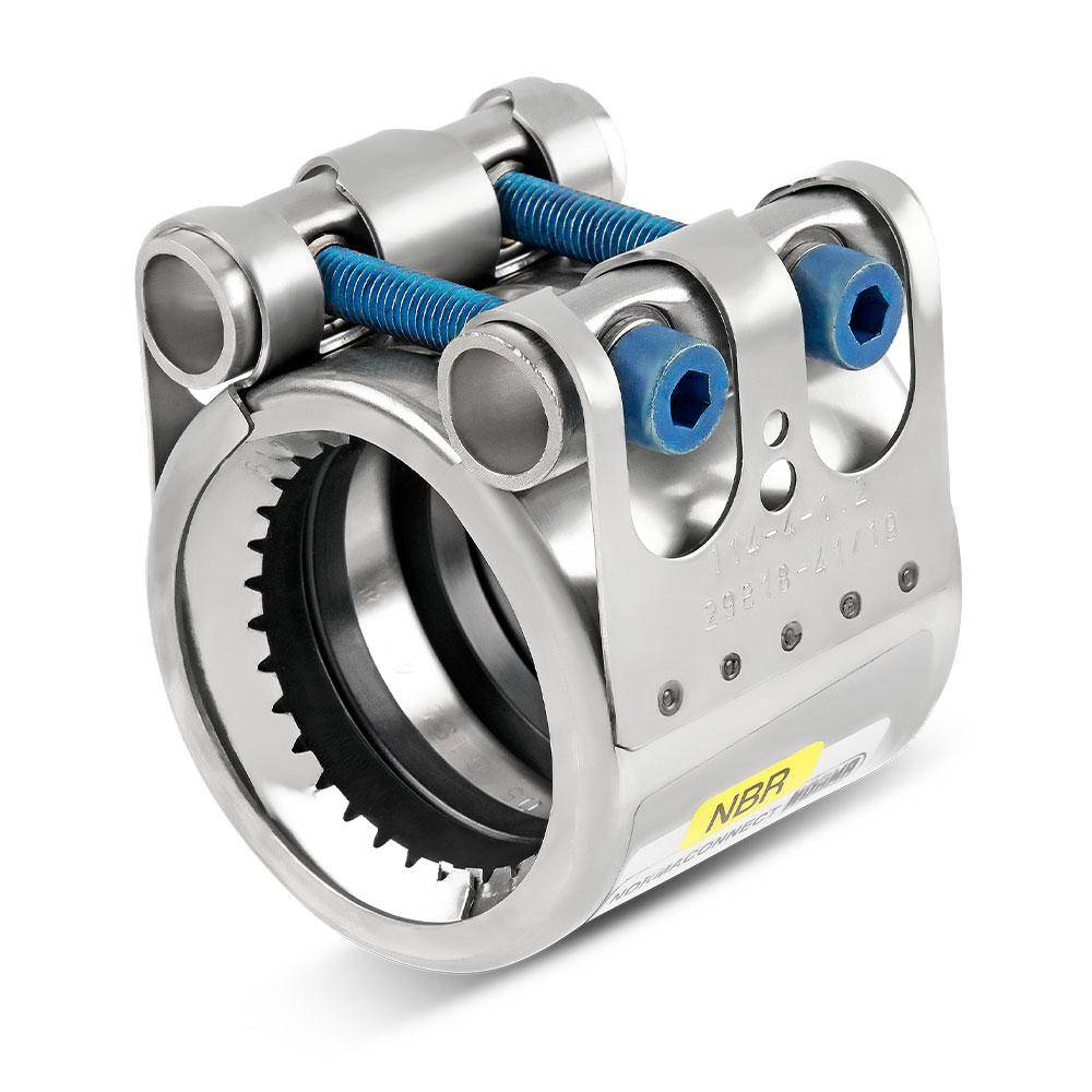 Rohrkupplung GRIP E - Edelstahl W2 - NBR - Bandbreite 78 mm - Nominalgröße 60,3 mm - Preis per Stück