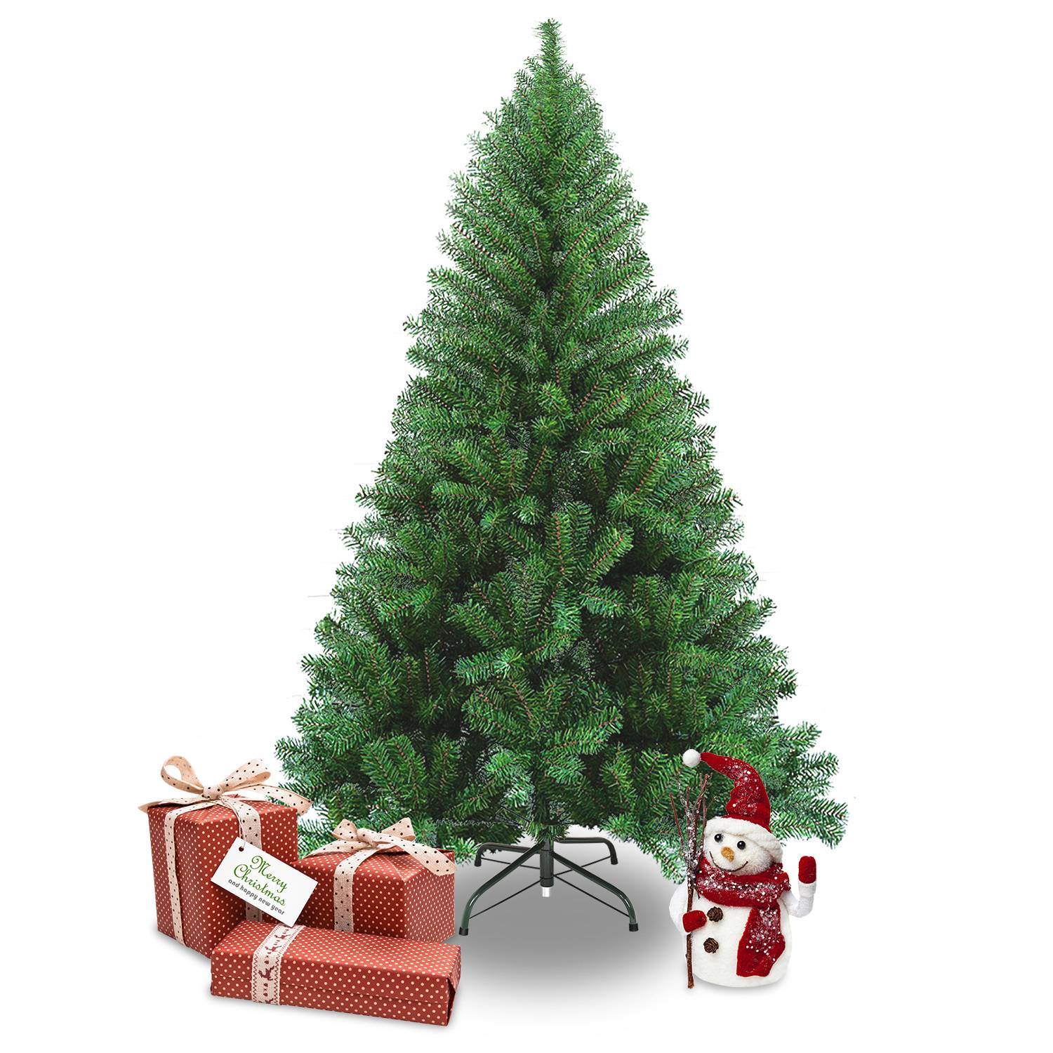 Künstlicher Weihnachtsbaum 150 cm Tannenbaum mit Ständer für Weihnachten-Dekoration Mehrweg Grün