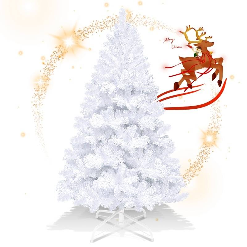 120cm Künstlicher Weihnachtsbaum, Tannenbaum mit Ständer, Christbaum 220 Spitzen PVC Nadeln, Kunstbaum Weihnachten Klappsystem weiß